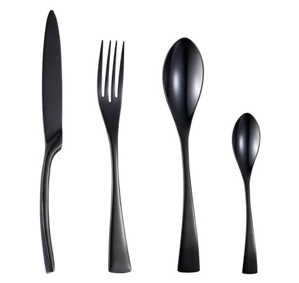 Juego de cubiertos 24 piezas C135 negro