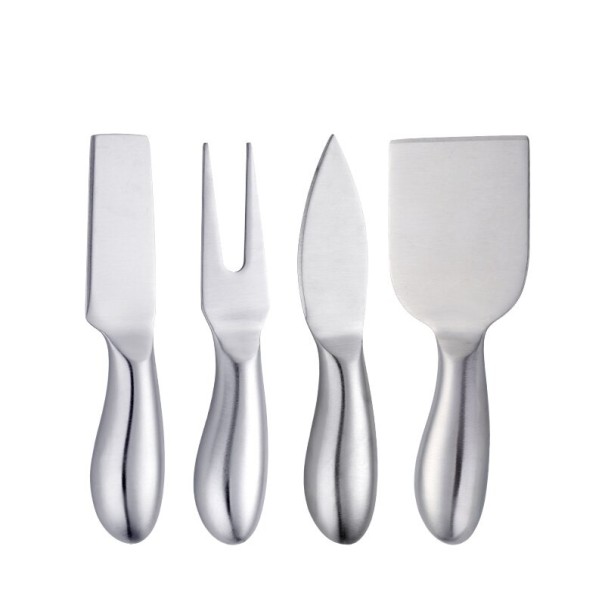 Juego de cuchillos para queso 4 piezas C296 plateado