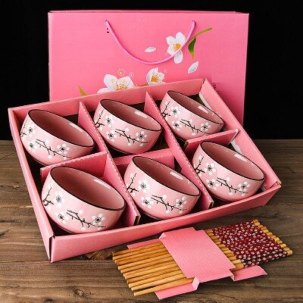 Juego de cuencos de arroz con palillos 6 uds. 1