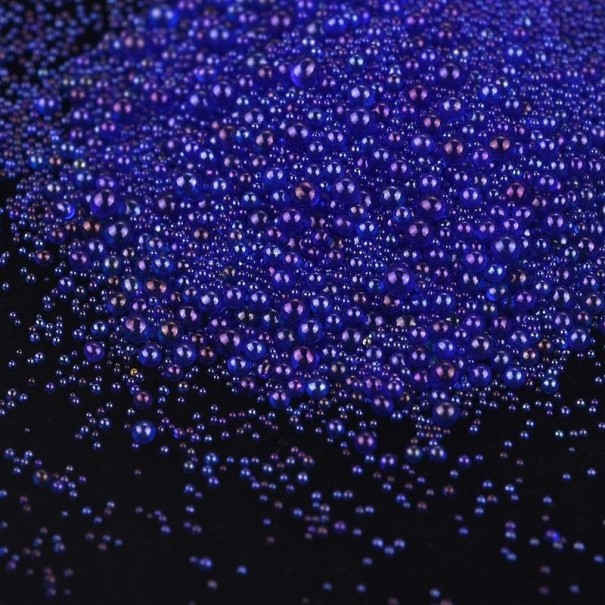 Juego de cuentas de vidrio para hacer joyas. azul oscuro