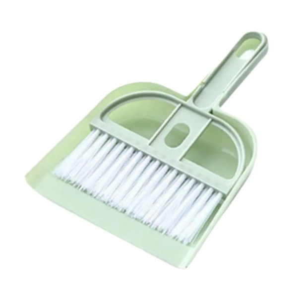 Juego de escoba y recogedor plegables de 12 x 18 cm Herramienta de limpieza compacta Recogedor pequeño con cepillo Kit de viaje para pequeños verde