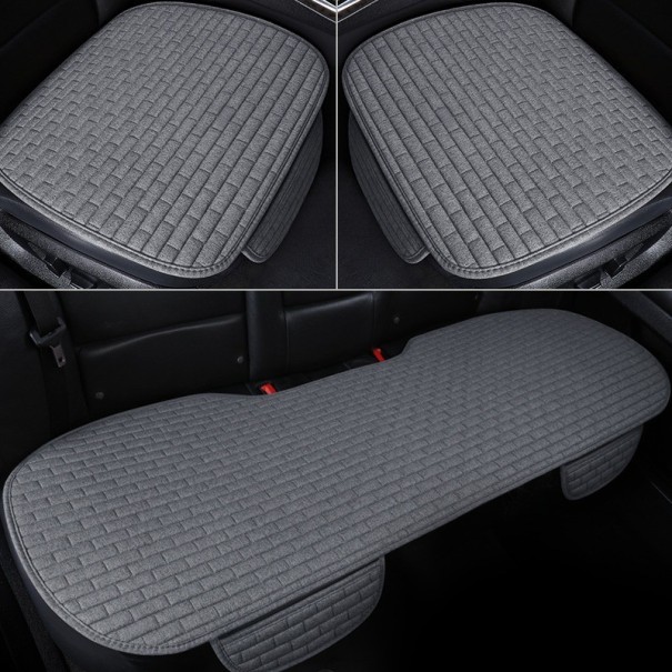 Juego de fundas para coche 3 uds. gris