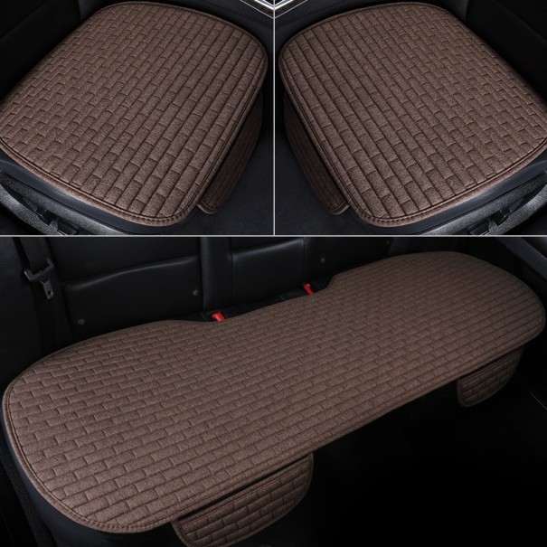 Juego de fundas para coche 3 uds. marrón