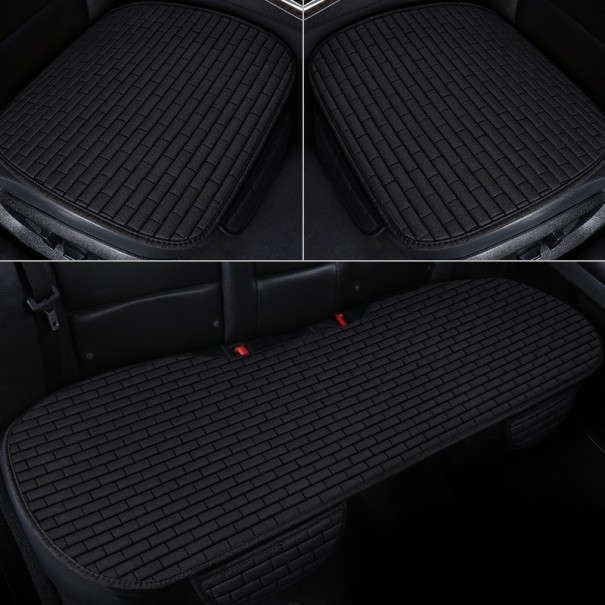 Juego de fundas para coche 3 uds. negro