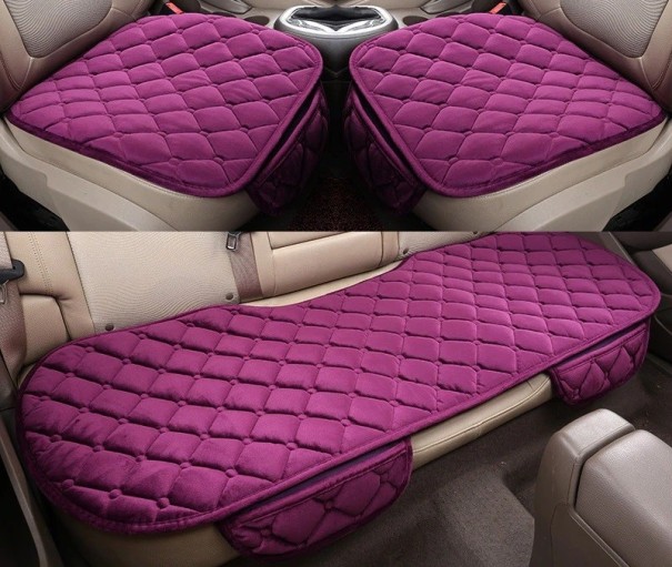 Juego de fundas para coche 3 uds. Z163 rosa oscuro