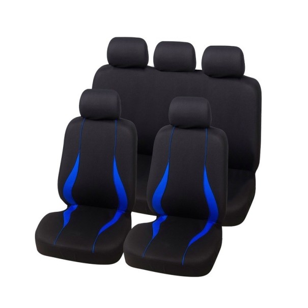 Juego de fundas para coche 9 uds. azul