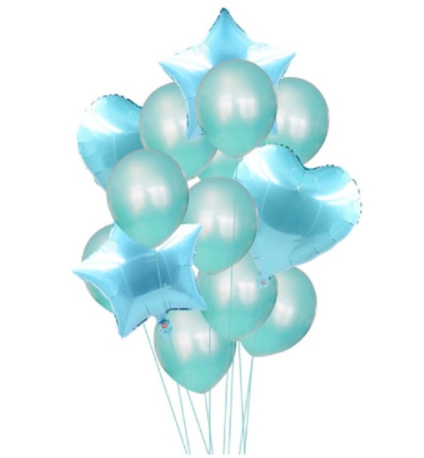 Juego de globos - 14 piezas turquesa