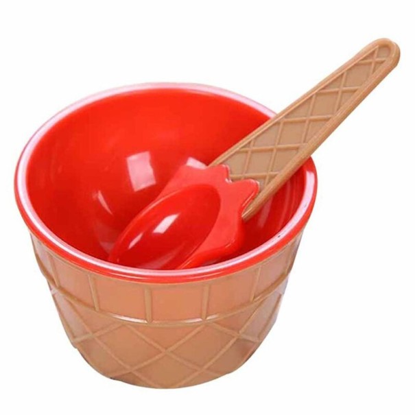 Juego de helado 2 piezas rojo