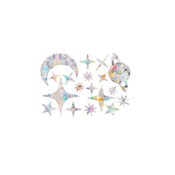 Juego de pegatinas de pared arcoíris 29 x 22 cm PVC Luna y estrellas Decoración para habitación infantil Pegatinas autoadhesivas 1