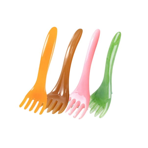 Juego de peines de masaje para el cuero cabelludo 16 cm 4 unidades Herramienta de masaje colorida para estimular el crecimiento del cabello y relajar 1