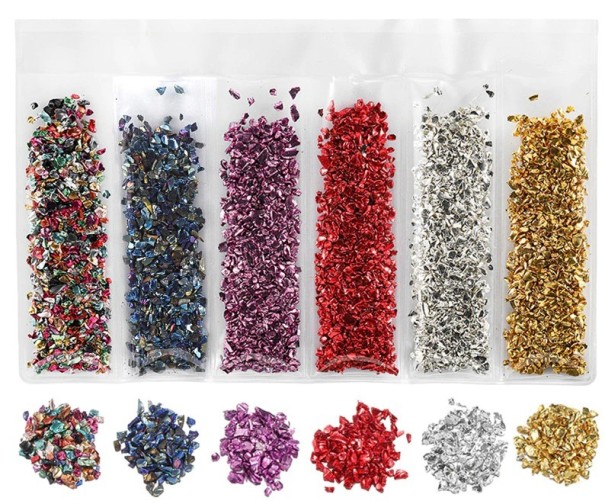 Juego de piedras decorativas 2 - 4 mm 20 g 1