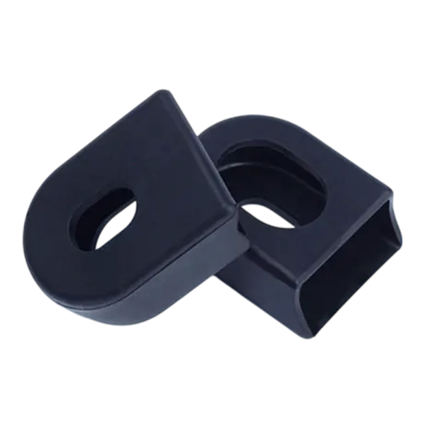 Juego de protectores de silicona para manivela de bicicleta, 2 piezas Fundas protectoras para brazo de manivela de bicicleta Material duradero Fácil de instalar Protección contra daños negro