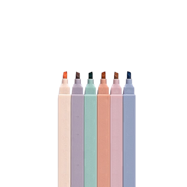 Juego de rotuladores cuadrados de 6 colores 2