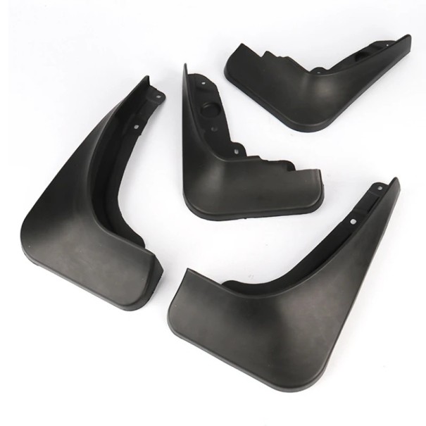 Juego universal de 4 piezas de guardabarros negros 38,5 x 29,3 cm Protectores de barro delanteros y traseros para coche SUV furgoneta camión 1