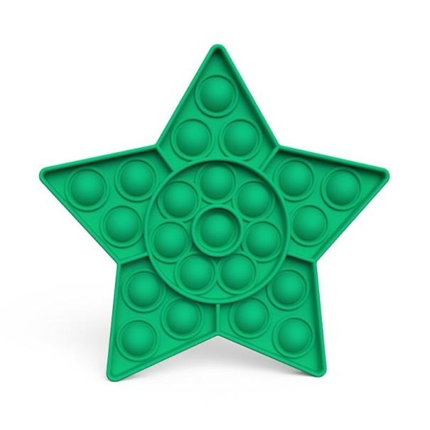 Juguete antiestrés Pop it en forma de estrella verde