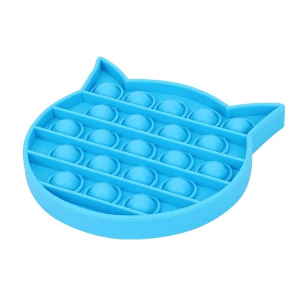 Juguete antiestrés Pop it para gatos azul claro