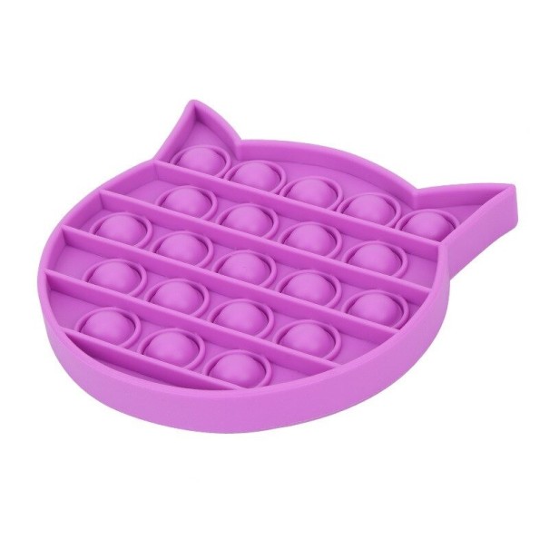 Juguete antiestrés Pop it para gatos morado