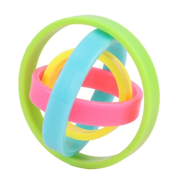 Juguete antiestrés rotativo de mano compuesto por cuatro anillos giratorios de colores Para relajación y ocupación de los dedos Plástico ABS 1