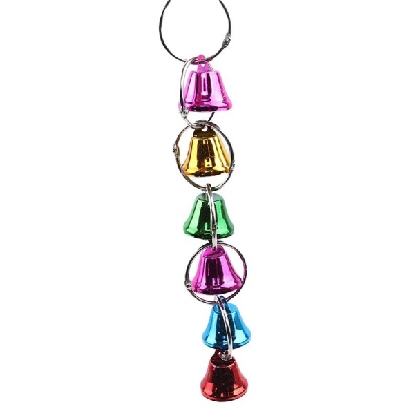 Juguete colgante con cascabeles para pájaros C859 2