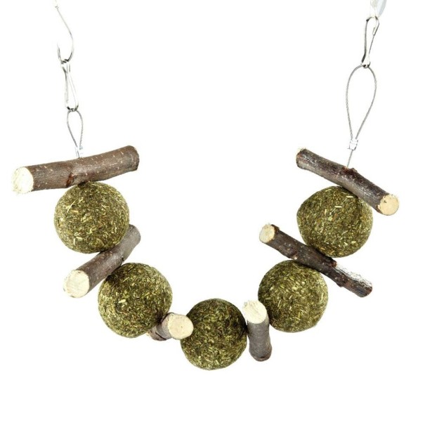 Juguete colgante de madera para roedores 1
