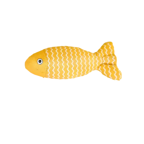Juguete de hierba gatera Pez 21 x 8,5 cm Juguete masticable para gatos Juguete de peluche para gatos Rechinamiento de dientes para gatos Juguete de peluche para morder amarillo