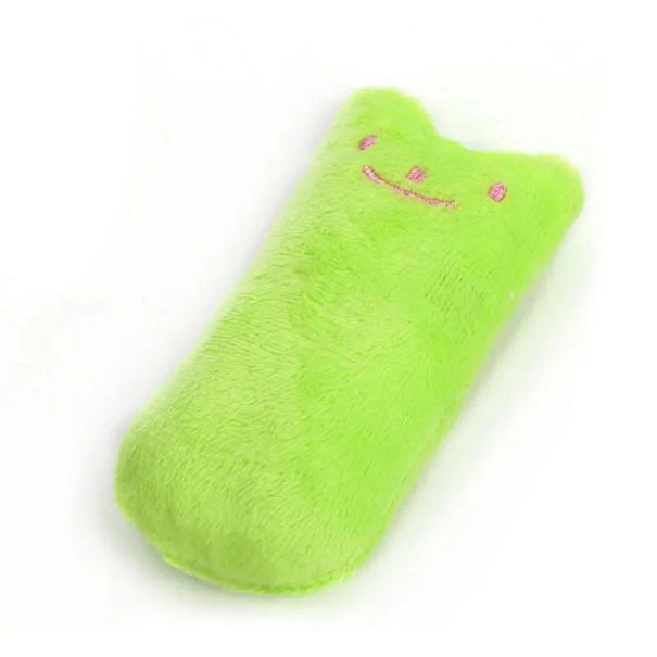 Juguete de peluche para gatos 9,5 x 4 cm Juguete pequeño y suave para gatos Juguete para jugar y morder Juguete para gatos para el hogar verde