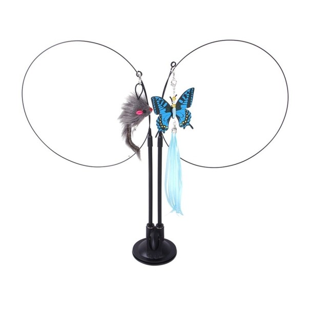 Juguete interactivo para gatos con plumas. 1