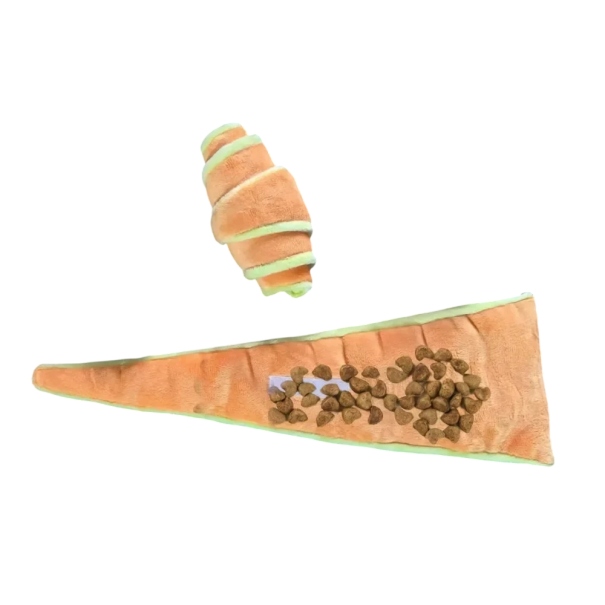 Juguete para perros para golosinas 13 x 7,5 cm Croissant de felpa Juguete interactivo de olfato para esconder recompensas 1