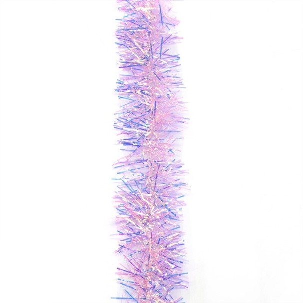 Jul dekorativ kedja regnbåge rosa M