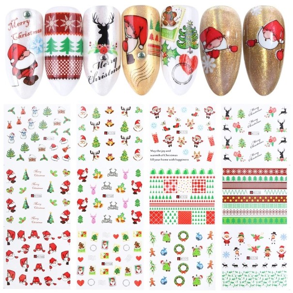 Jul nagelklistermärken 12 st