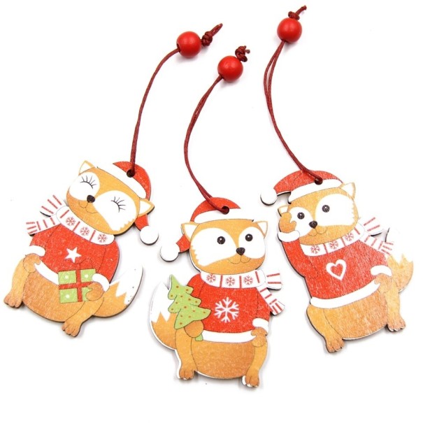 Juldekoration ekorre 3 st