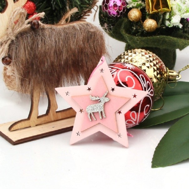 Juldekorationer rosa 2 st 1