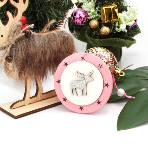Juldekorationer rosa 2 st 2