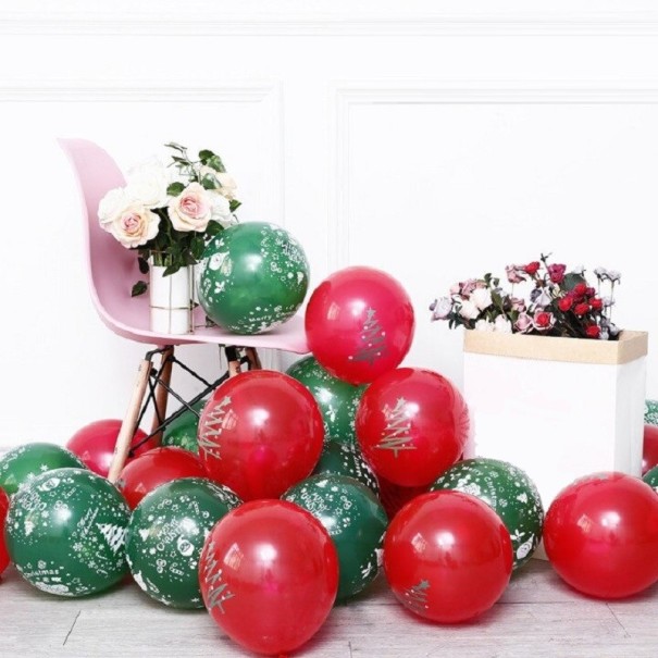 Juleballoner 10 stk P4041 2