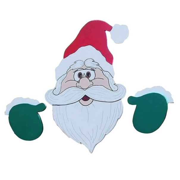 Juledekoration på hegnet Julemanden 1