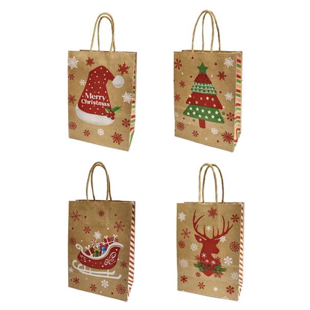 Julklappspåse 21 x 15 x 8 cm 4 st Z337 2