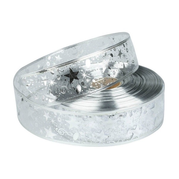 Julorganzaband 2 st silver