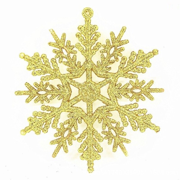 Julsnöflinga prydnad 12 st gul