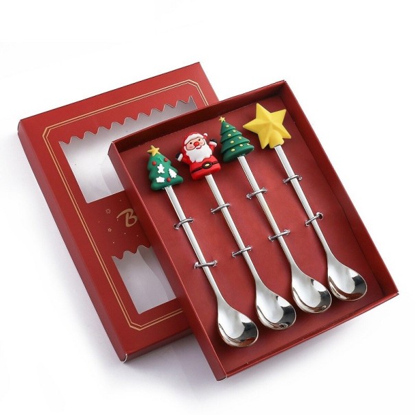 Jultemaskedar 4 st silver