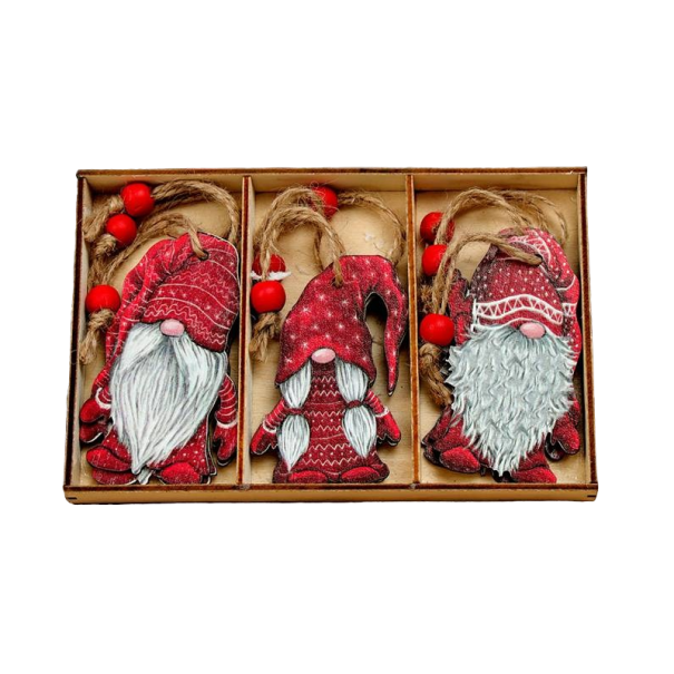Jultomte att hänga 9 st 2