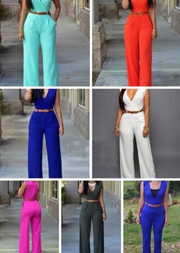 Jumpsuit för kvinnor med bälte