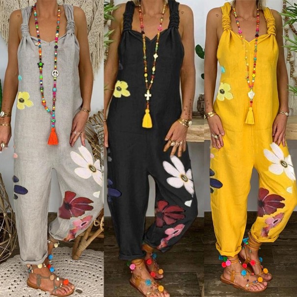 Jumpsuit för kvinnor med blommor