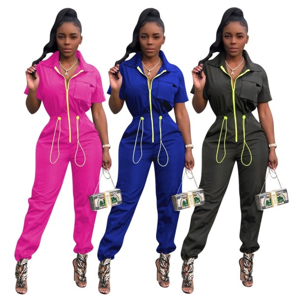 Jumpsuit för kvinnor med dragkedja