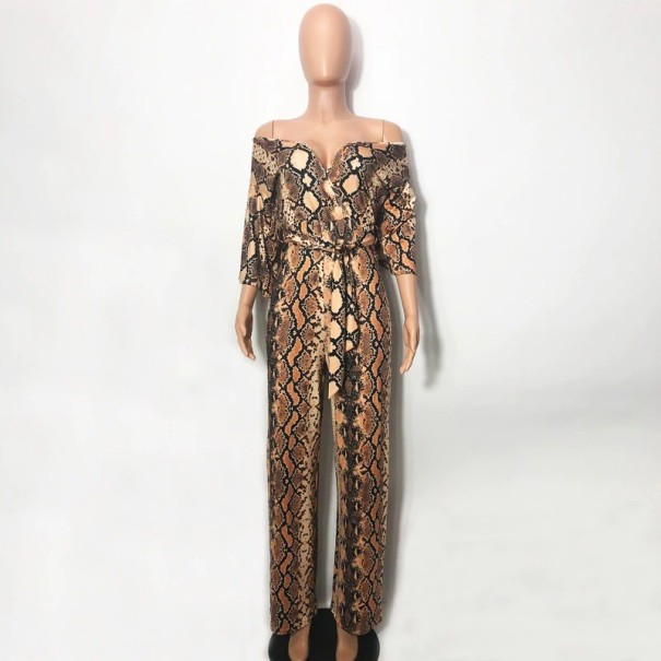Jumpsuit för kvinnor med ormmönster B865