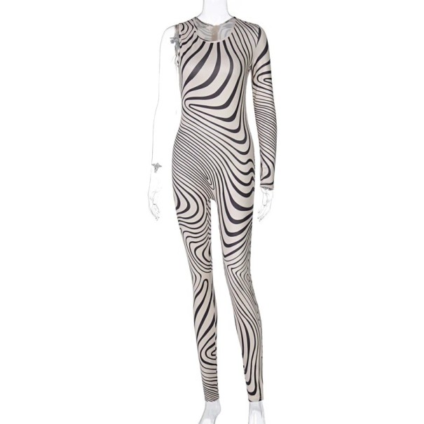 Jumpsuit för kvinnor med zebramotiv M