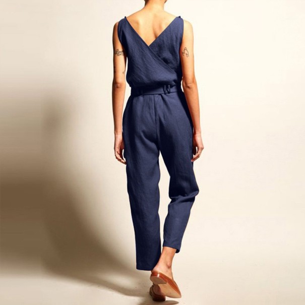 Jumpsuit i linne för kvinnor