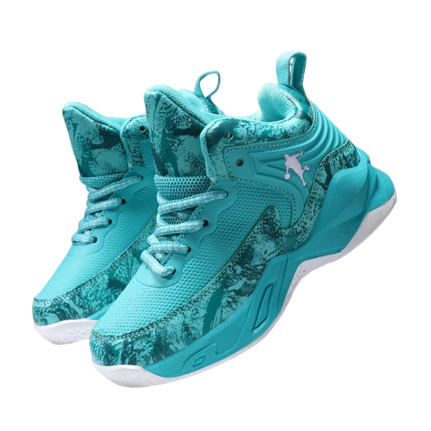 Jungen-Basketball-Sneaker, rutschfeste Basketballschuhe, Jungen-Sport-Sneaker V316 hellblau 38