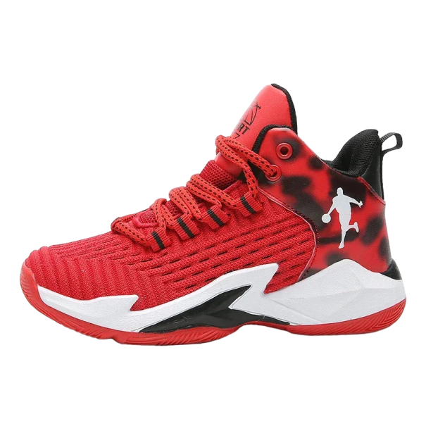 Jungen-Basketball-Sneaker, rutschfeste Basketballschuhe, Jungen-Sport-Sneaker V317 rot 31