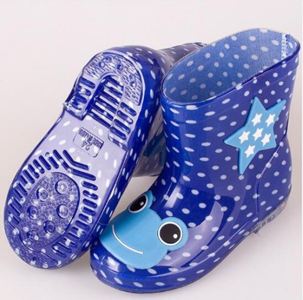 Jungen-Gummistiefel mit Frosch dunkelblau 22