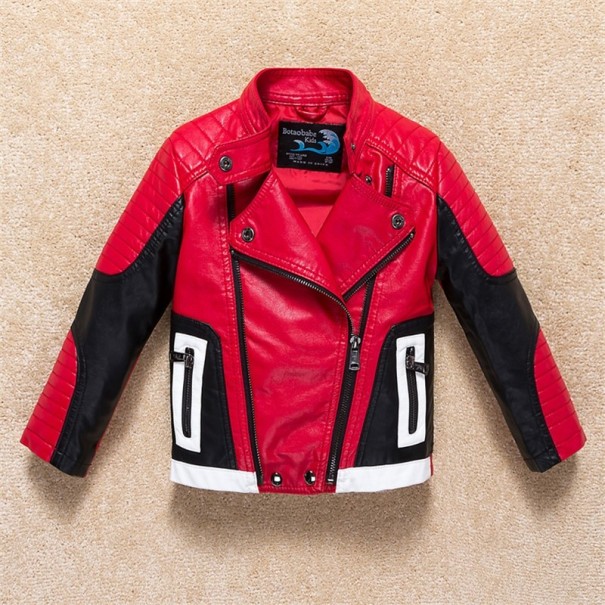 Jungen-Lederjacke J1932 rot 5